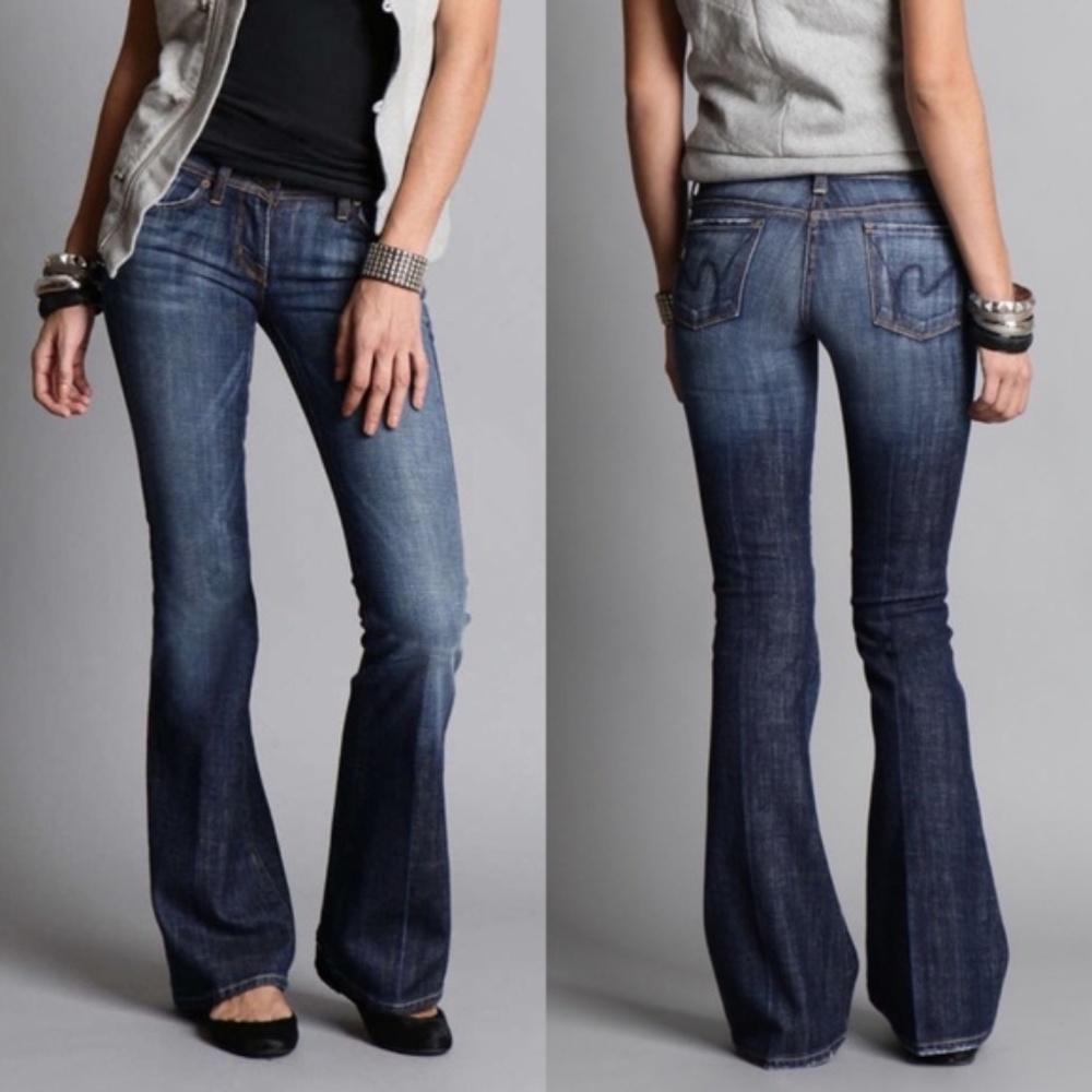 🛍 Citizens of Humanity #002 Ingrid low rise flare stretch jeans